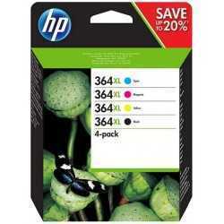 HP 364XL Noir couleur Pack de 4 cartouches d'encre d'origine - N9J74AE