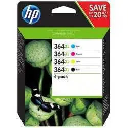 HP 364XL Noir couleur Pack de 4 cartouches d'encre d'origine