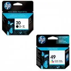 HP 20 noir / HP 49 Cartouches d'encre noir et couleur