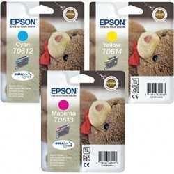 Epson T0616 Couleur Ourson Pack de 3 cartouches d'encre d'origine