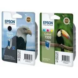 Epson T007/T009 Noir Couleur Pack de 2 Cartouches d'encre d'origine