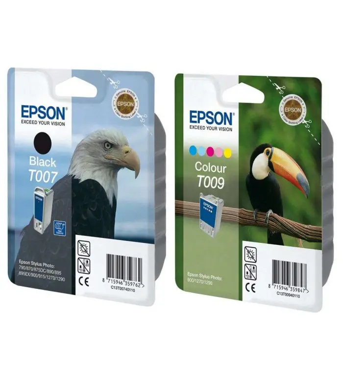 Pack Epson T007 noir T009 Couleur Cartouches d'encre d'origine