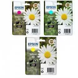 Epson 18 Couleur Pâquerette Pack de 3 Cartouches d'encre d'origine