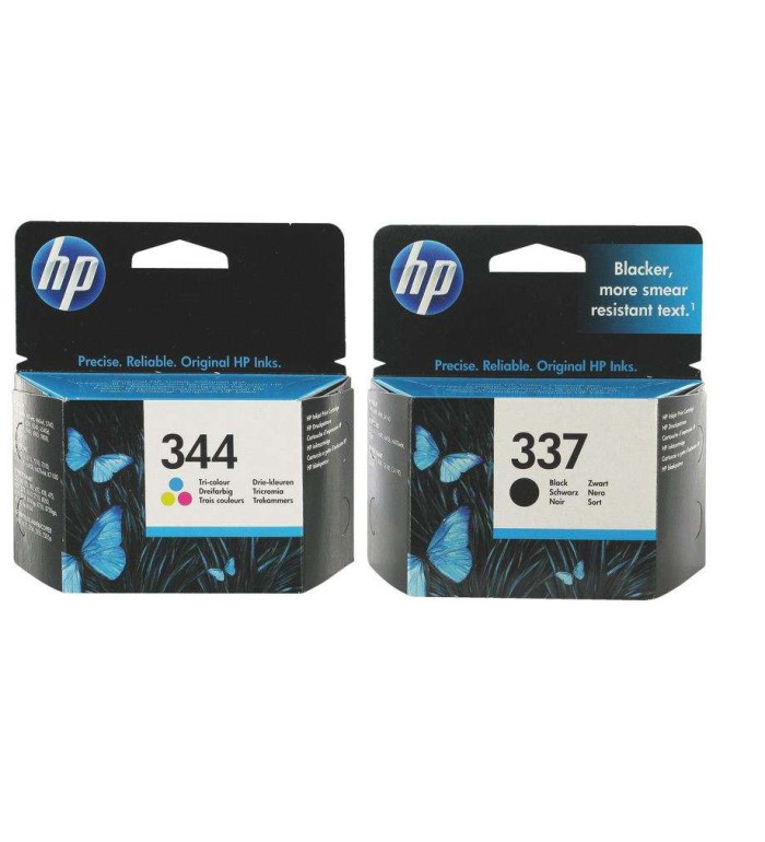 HP 337/344 noir couleur Cartouches d'encre X2 d'origine HP 337/344 noir couleur Cartouches d'encre X2 d'origine