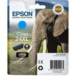 Epson 24XL Cyan Éléphant Cartouche d'encre d'origine