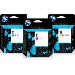 HP 11 Couleur Pack de 3 Têtes d'impression d'origine