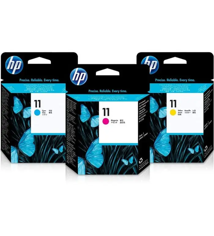 HP 11 Têtes d'impression d'origine - Pack de 3 ( jaune, cyan, magenta )