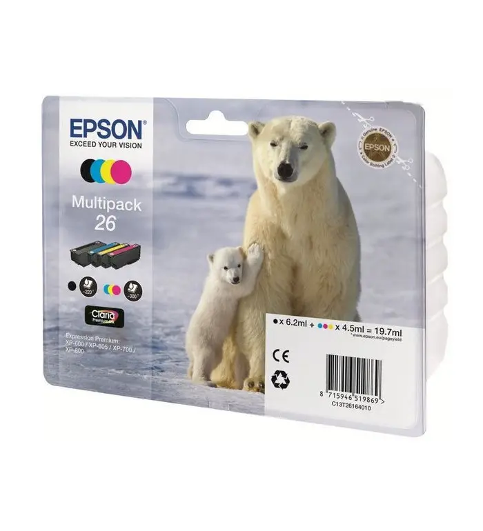 Epson 26 Ours Polaire noir couleur Multipack neuf de marque Epson