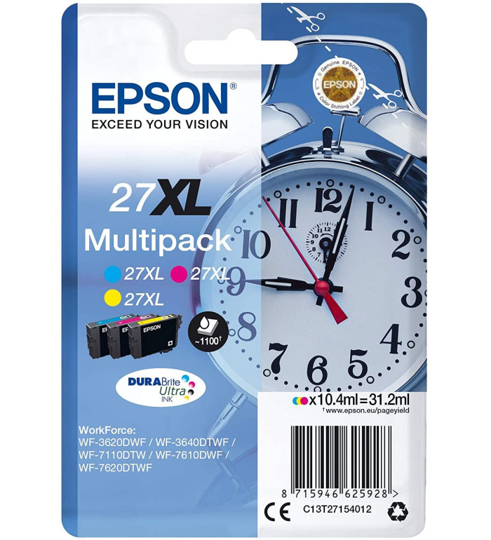 Epson 27XL couleur Réveil - Multipack Cartouches d'encre d'origine