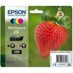 Epson 29 Noir couleur Fraise Pack de 4 Cartouches d'encre d'origine