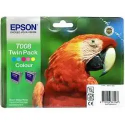 Epson T008 Couleur Perroquet Multipack de 2 Cartouches d'encre d'origine