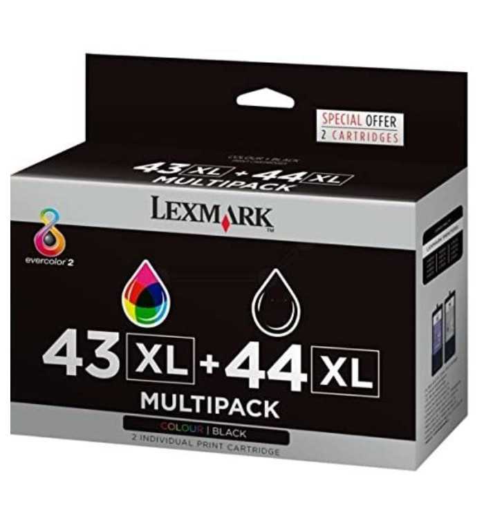 Lexmark 43XL/44XL noir, couleur - Pack de 2 cartouches d'encre
