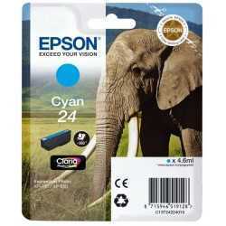 Epson 24 Cyan Éléphant Cartouche d'encre d'origine