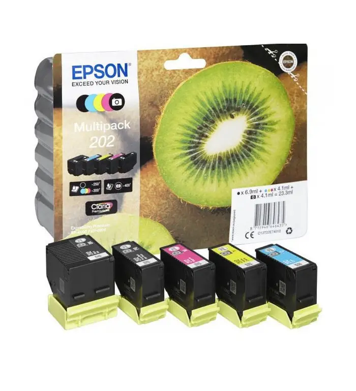 Epson 202 Multipack noir couleur - Cartouches d'encre d'origine Epson 202 Multipack noir couleur - Cartouches d'encre d'origine