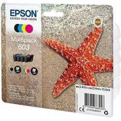 Epson 603 Noir couleur Etoile de Mer Pack de 4 Cartouches d'encre d'origine