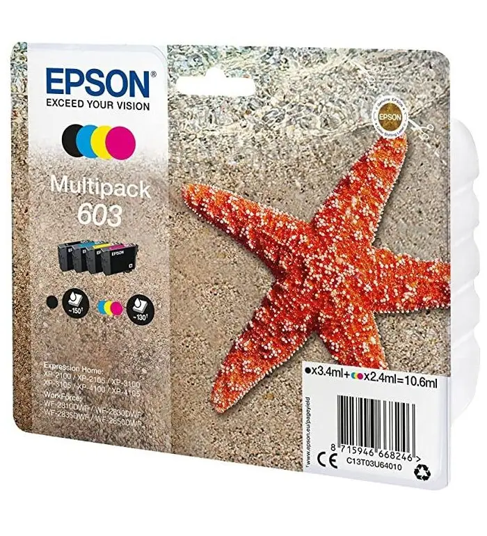 Epson Multipack 603 Étoile de Mer, Cartouches d'encre d'origine