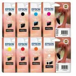 Epson T087 Noir couleur Multipack de 9 Cartouches d'encre d'origine