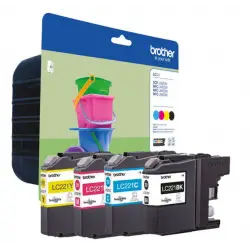 Brother LC221 noir couleur Pack de 4 cartouches d'encre d'origine