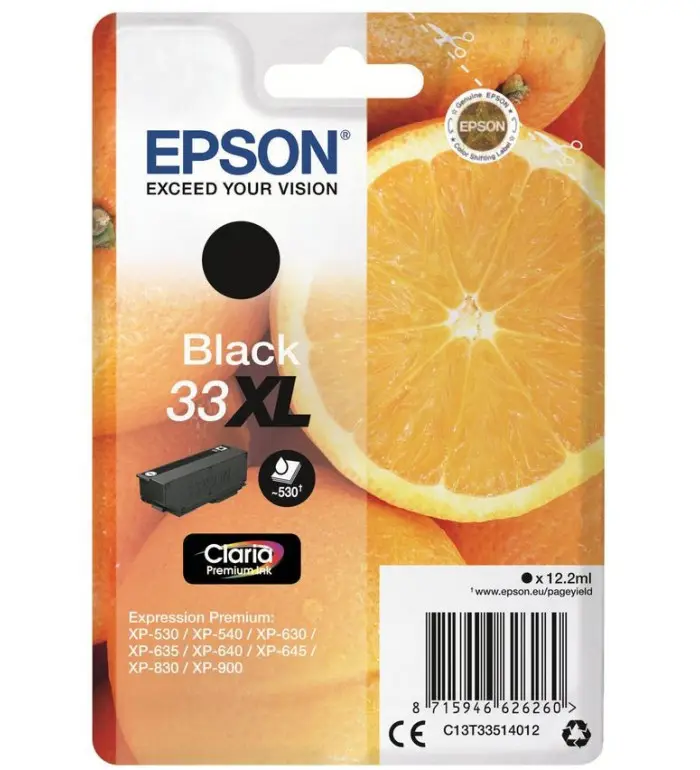 Epson 33XL noir Cartouche d'encre d'origine Epson 33XL noir Cartouche d'encre d'origine