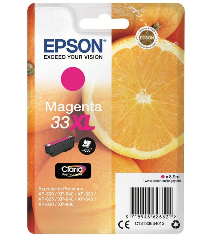 Epson 33XL magenta Cartouche d'encre d'origine
