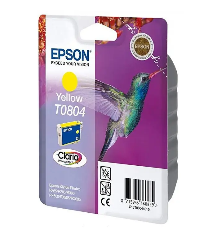 Epson T0804 jaune Cartouche d'encre d'origine