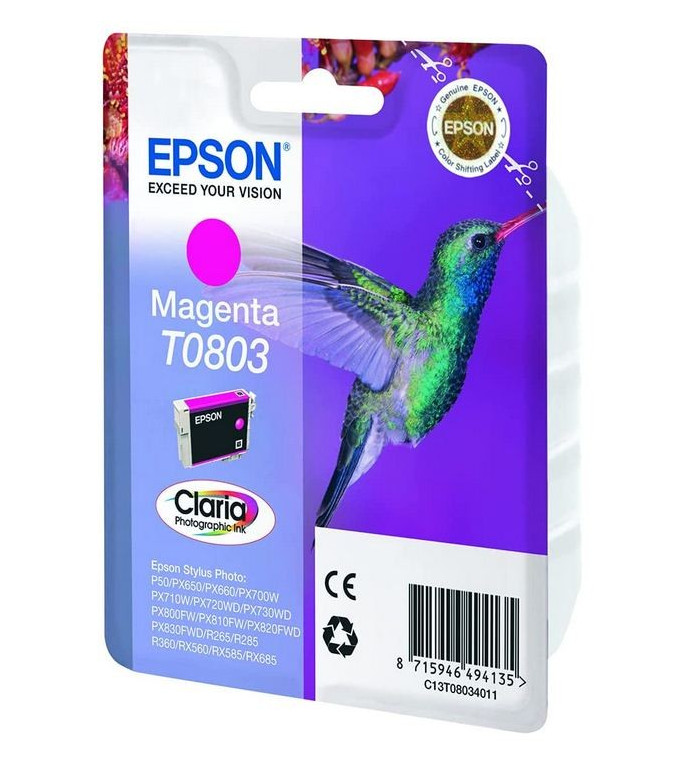 Epson T0803 magenta Cartouche d'encre d'origine