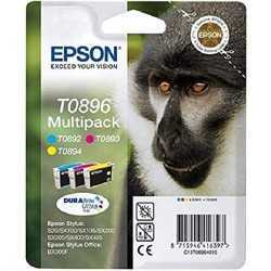 Epson T0896 Couleur Singe Multipack de 3 Cartouches d'encre d'origine
