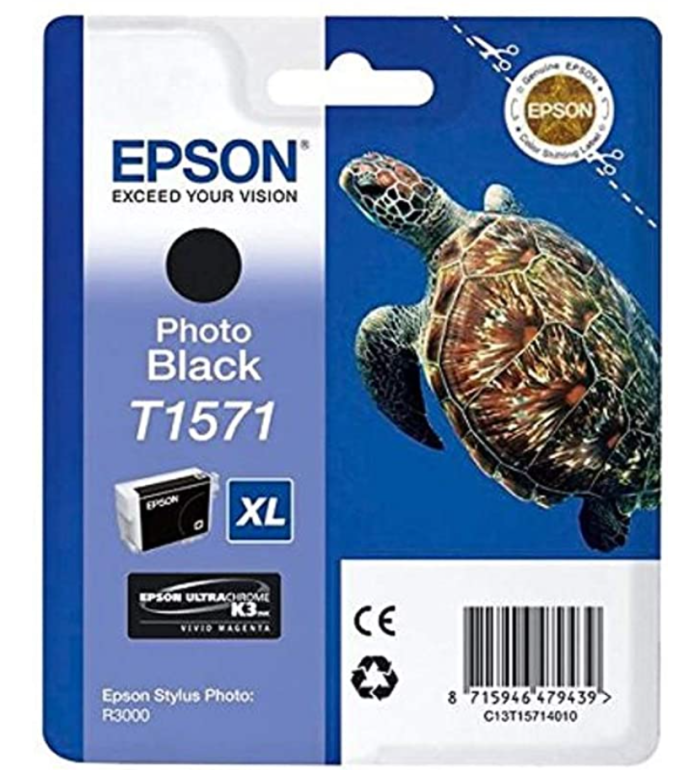 Epson T1571 Noir Photo Cartouche d'encre d'origine Epson T1571 Noir Photo Cartouche d'encre d'origine