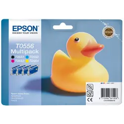 Epson T0556 Noir couleur Canard Multipack de 4 Cartouches d'encre d'origine