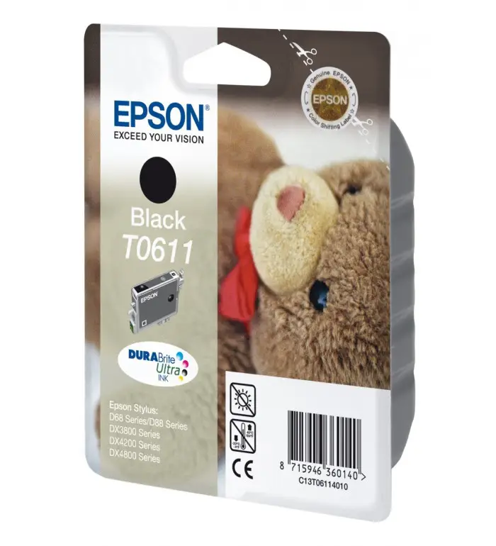 Epson T0611 noir Cartouche d'encre d'origine