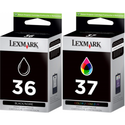 Lexmark 36/37 Noir couleur Pack de 2 cartouches d'encre d'origine