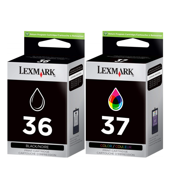 lexmark 36 noir / 37 couleur Lot de 2 cartouches d'encre