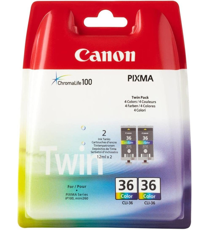 Canon CLI-36 couleur Twin Pack Cartouches d'encre d'origine Canon CLI-36 couleur Twin Pack Cartouches d'encre d'origine