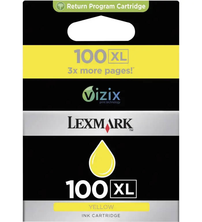 Lexmark 100XL jaune Cartouche d'encre d'origine