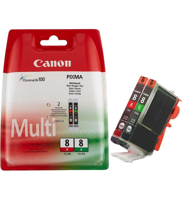 Canon CLI-8 R/G rouge et vert Cartouches d'encre d'origine