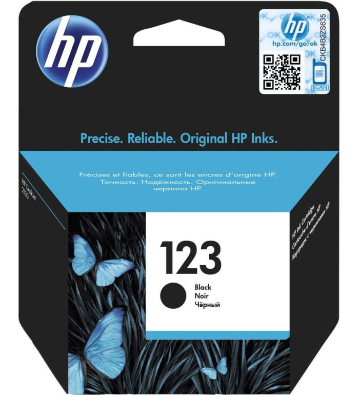HP 123 noir Cartouche d'encre d'origine HP 123 noir Cartouche d'encre d'origine
