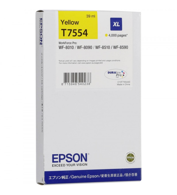 Epson T7554 jaune Cartouche d'encre d'origine