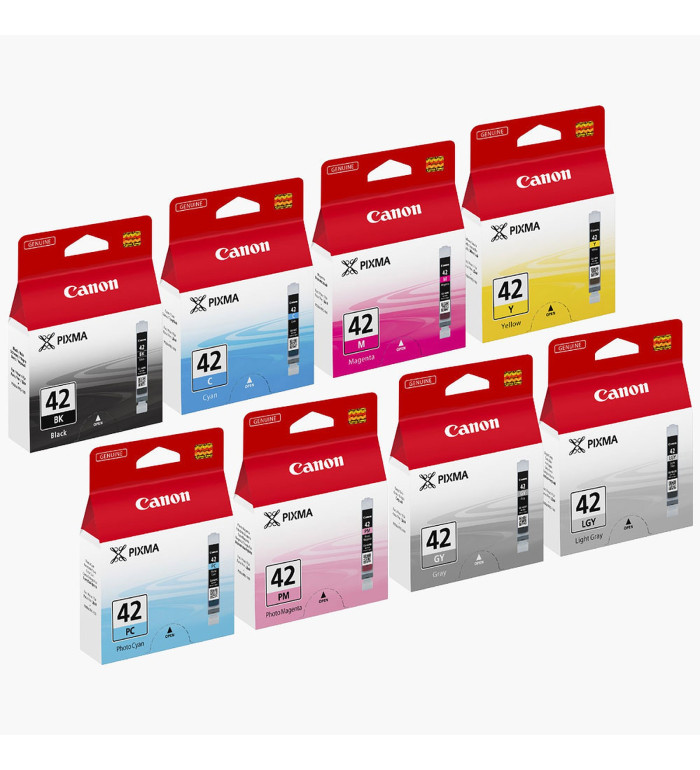 Canon CLI-42 BK/GY/LG/C/M/Y/PC/PM Multipack Cartouches d'encre d'origine Canon CLI-42 BK/GY/LG/C/M/Y/PC/PM Multipack Cartouches d'encre d'origine