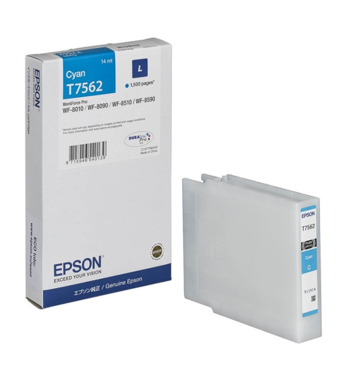 Epson T7562L cyan Cartouche d'encre d'origine Epson T7562L cyan Cartouche d'encre d'origine