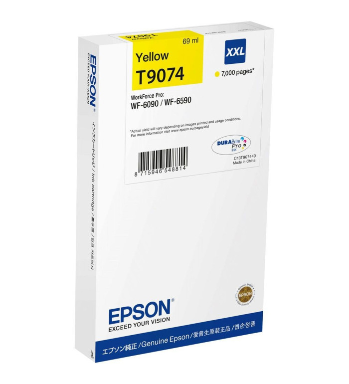 EPSON T9074 jaune Cartouche d'encre d'origine EPSON T9074 jaune Cartouche d'encre d'origine
