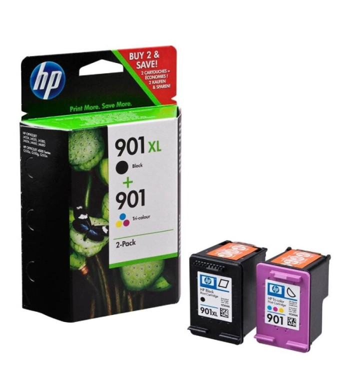HP 901 XL + 901 noir, couleur Cartouches d'encre d'origine HP 901 XL + 901 noir, couleur Cartouches d'encre d'origine