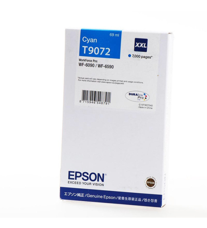 EPSON T9072 cyan Cartouche d'encre d'origine EPSON T9072 cyan Cartouche d'encre d'origine