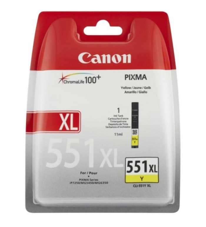 Canon CLI-551Y XL jaune Cartouche d'encre d'origine Canon CLI-551Y XL jaune Cartouche d'encre d'origine