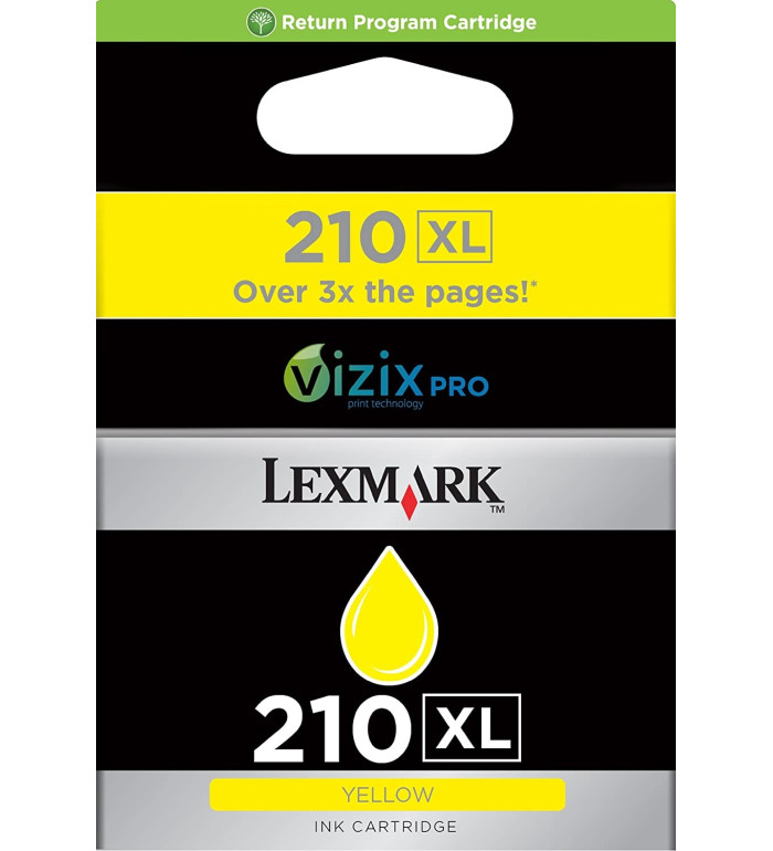 Lexmark 210XL jaune Cartouche d'encre d'origine Lexmark 210XL jaune Cartouche d'encre d'origine