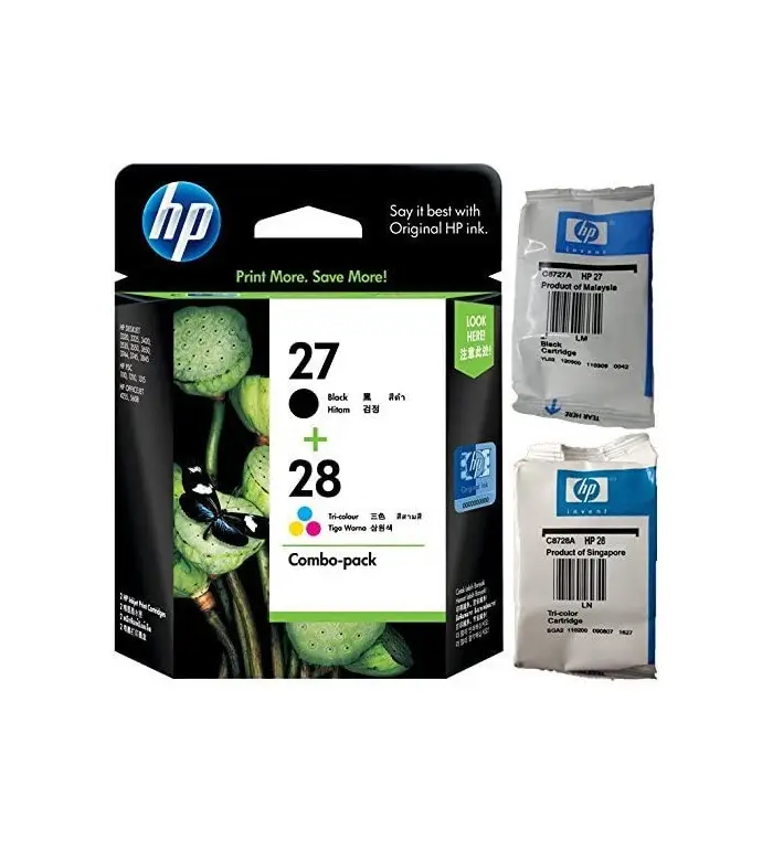 HP 27 /28 Lot de 2 cartouches d'encre d'origine HP