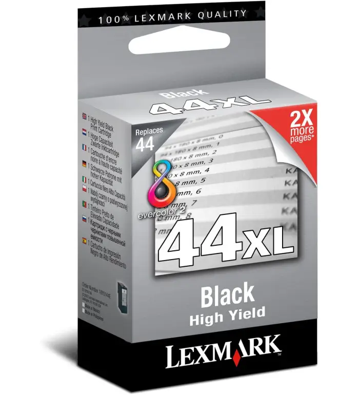 Lexmark 44XL noir Cartouche d'encre d'origine Lexmark 44XL noir Cartouche d'encre d'origine