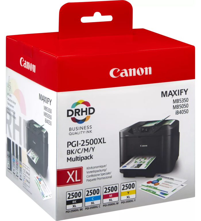 Canon PGI-2500XL Noir, couleur Cartouches d'encre d'origine Canon PGI-2500XL Noir, couleur Cartouches d'encre d'origine