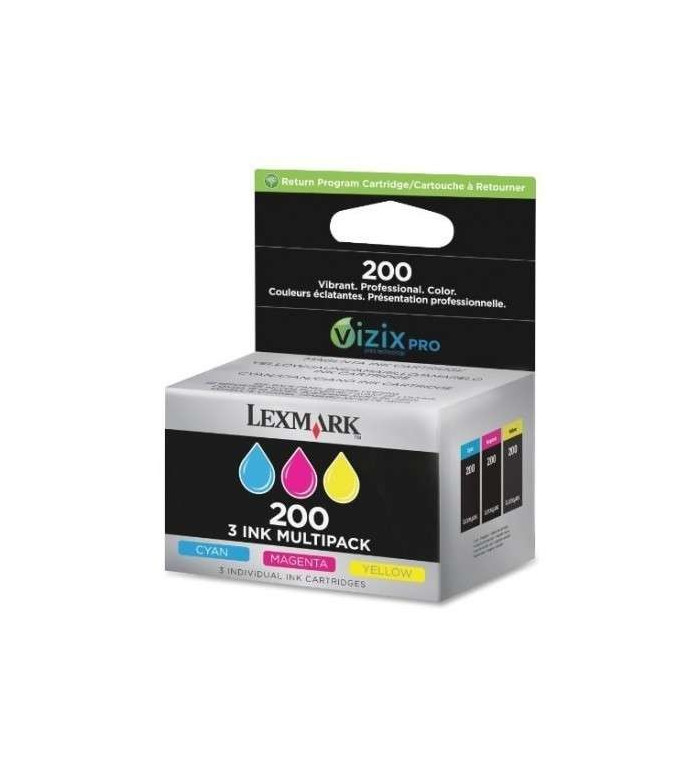 Lexmark 200 couleur pack de 3 cartouches d'encre d'origine Lexmark 200 couleur pack de 3 cartouches d'encre d'origine