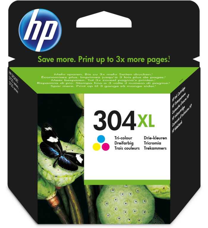 HP 304XL Couleur Cartouche d'encre d'origine