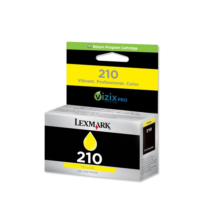 Lexmark 210 Jaune Cartouche d'encre d'origine Lexmark 210 Jaune Cartouche d'encre d'origine